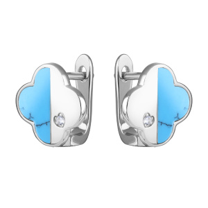 Серьги CAS6108E-turq (Ag 925)