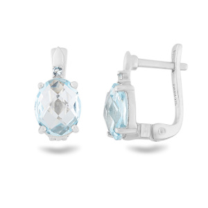 Серьги Лейкерс. (Ag 925)