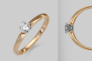 Кольцо 01-0988-00-101-1111-30 №13 3 (Au 585)