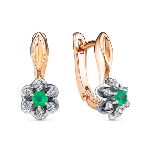 Серьги 21104-101 (Au 585)