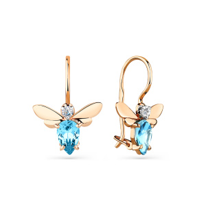 Серьги 09-1-051-1301-011 (Au 585)