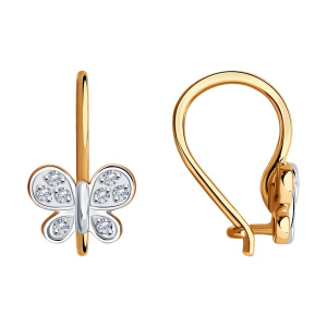 Серьги 029787 (Au 585)