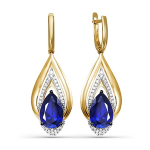 Серьги БР220582гт (Au 585)