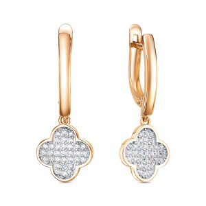 Серьги 122655 (Au 585)