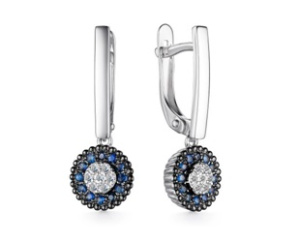 Серьги 24829-202 (Au 585)