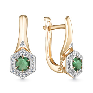 Серьги 25632-101 (Au 585)