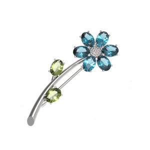 Брошь 1029214-01210-T1S (Ag 925)