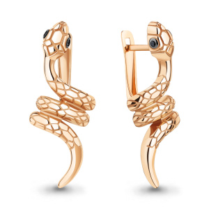 Серьги 49401Ч. (Au 585)