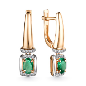 Серьги 24724-101 (Au 585)