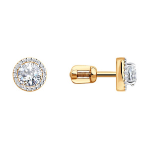 Серьги 025890 (Au 585)