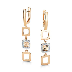 Серьги 26576-100 (Au 585)