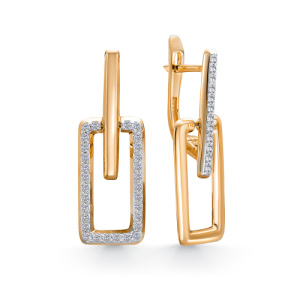 Серьги непарные 21804007 (Au 585)