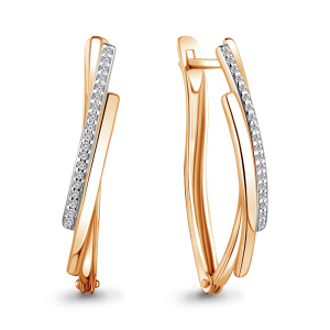 Серьги 45568А. (Au 585)