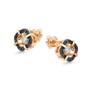 Серьги 26077-113 (Au 585)