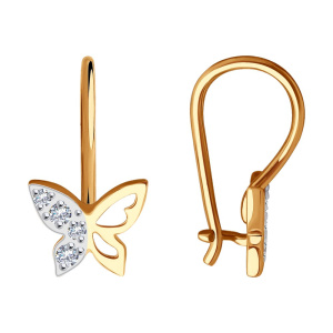 Серьги 029993 (Au 585)