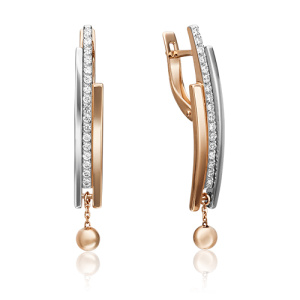 Серьги 02-4354-00-401-1111-24 (Au 585)