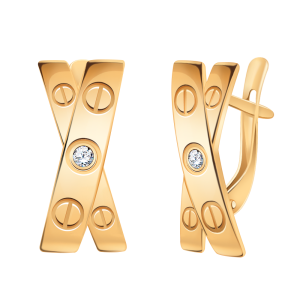 Серьги 21165 (Au 585)