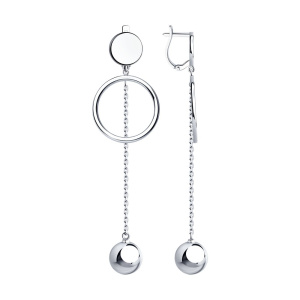 Серьги 94023615 (Ag 925)