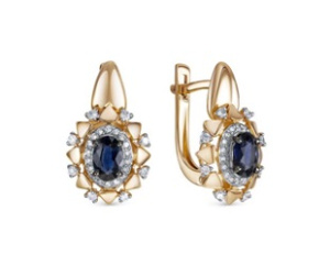 Серьги 24341-102 (Au 585)