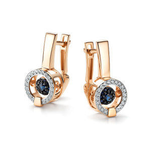 Серьги 26069-102 (Au 585)