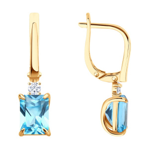 Серьги 729037 (Au 585)