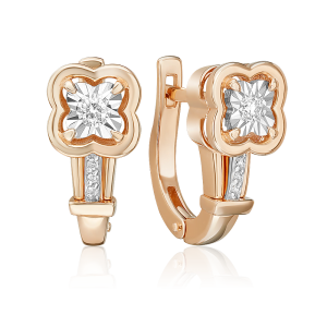 Серьги 02-5239-00-101-1111 №23 1 (Au 585)