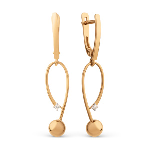 Серьги 031772-1102 (Au 585)