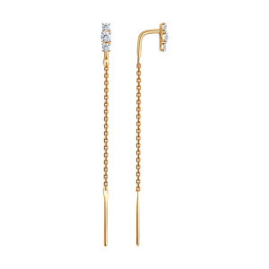 Серьги 027183 (Au 585)